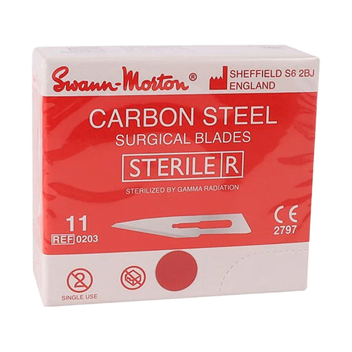 Swann Morton Surgical Blade Carbon Steel #11 100 Pack