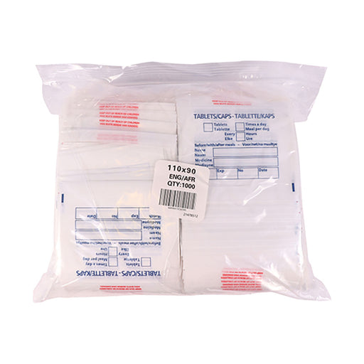 Tablet Bag 110 x 90mm Print Engish - Africans 1000 Pack