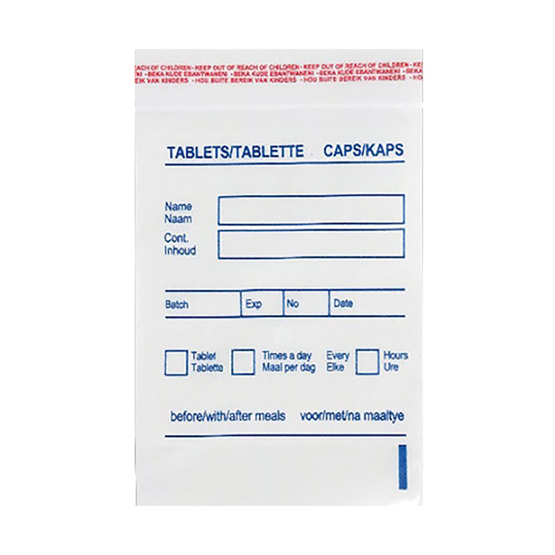 Tablet Bag Printed 75 x 115mm 1000 Pack