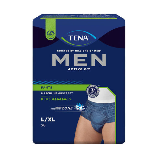 Tena Men Large Active Fit Pants Plus 8 Pack