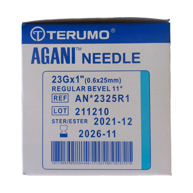 Terumo Needle 23g x 25mm Blue 100 Pack