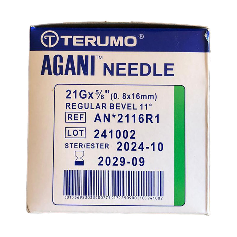 Terumo Needles 21g x 16mm Green 100 Pack