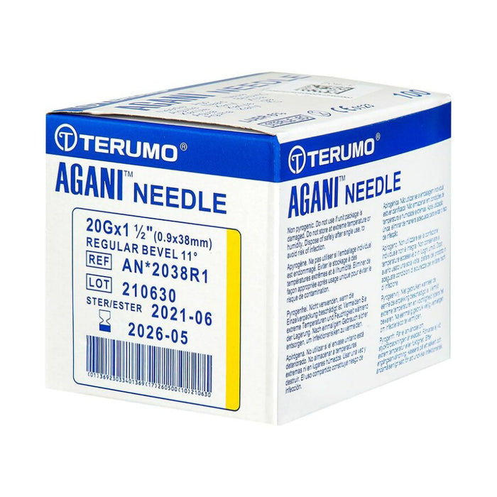 Terumo Needle 20g x 38mm Yellow 100 Pack
