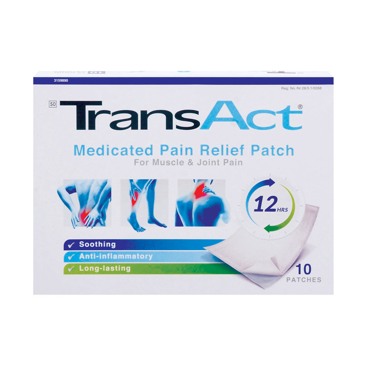 Sample Patch Med Transact Medicated Patches 10 Patches - Med365