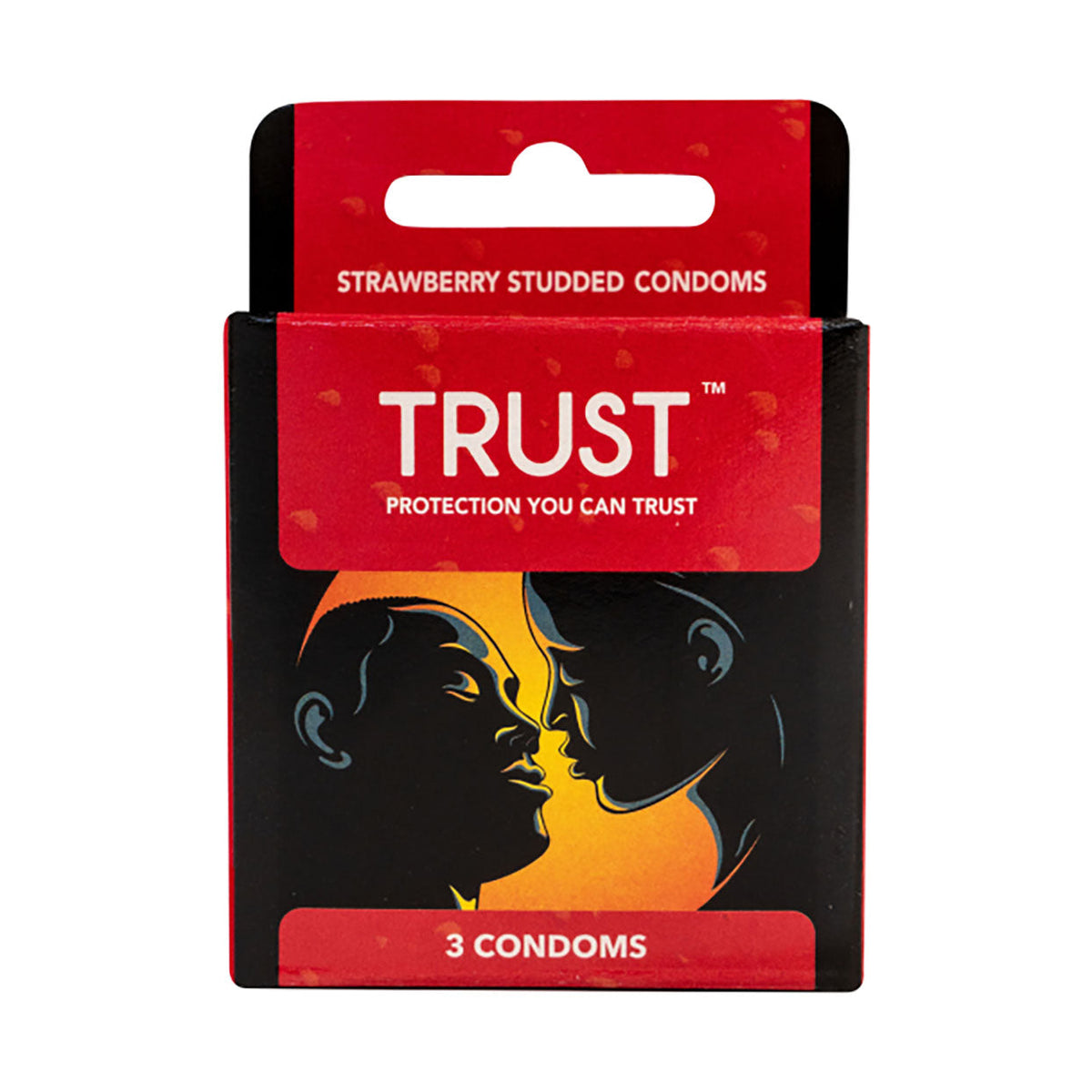 Trust Studded Condoms Strawberry 3 Condoms - Med365