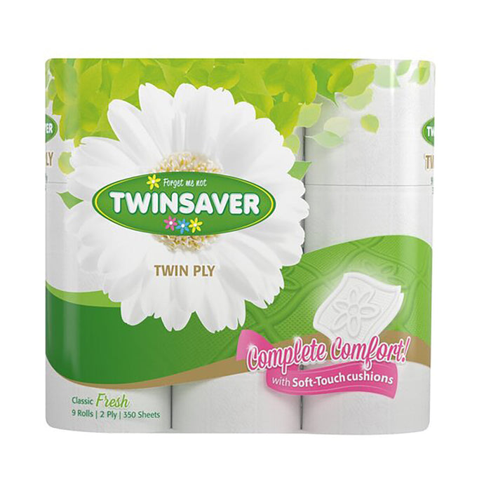 Twinsaver Toilet Paper Luxury 2 Ply 9 Pack