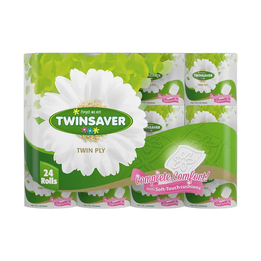 Twinsaver Toilet Paper Single Rolls 2 Ply 24 Pack