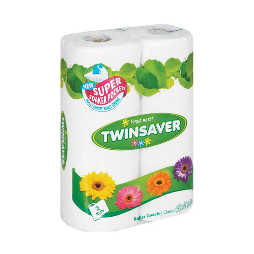 Twinsaver White Roller Towels 2 Rolls