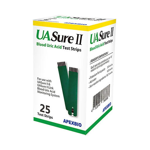 UA Sure II Uric Acid Strips 25 Pack