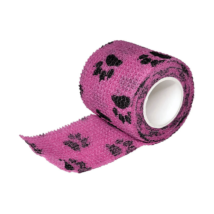 Vets Own Cohesive Bandage 5cm x 4.5m Pink Paw
