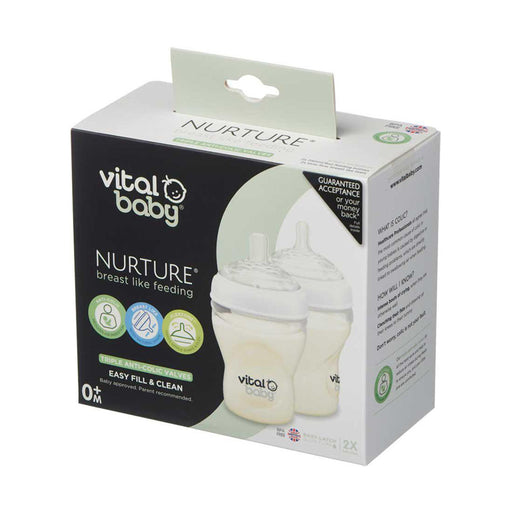 Vital Baby Nurture Feeding Bottle 240ml 2 Pack