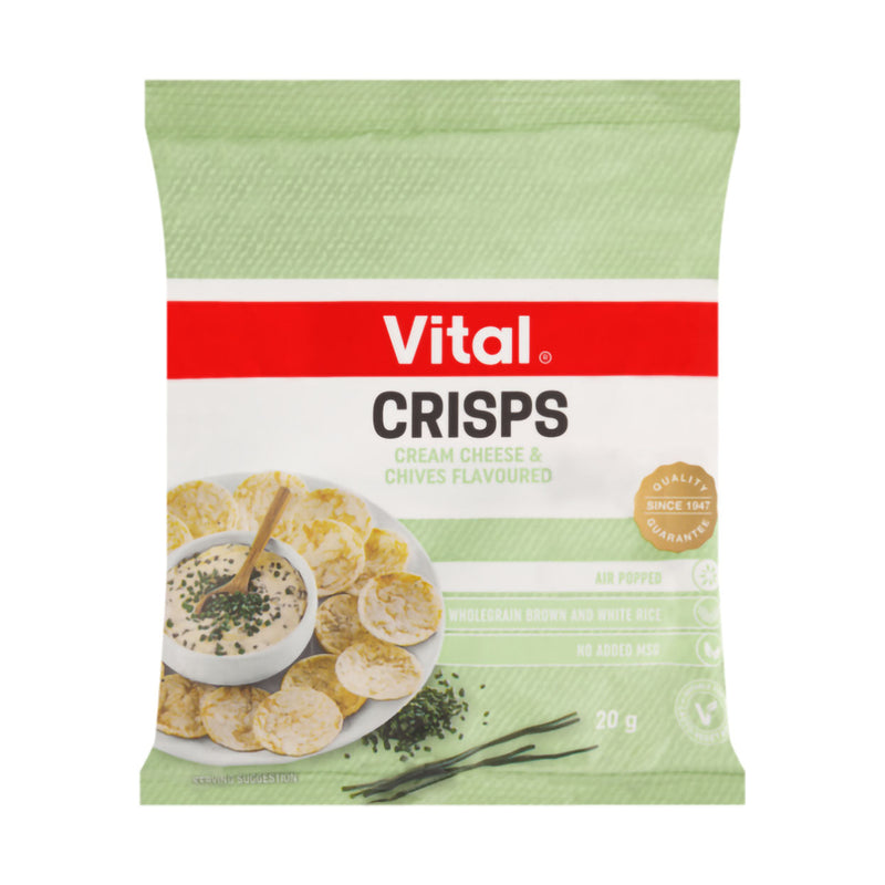 Vital Crisps Cream Cheese Chives 20g