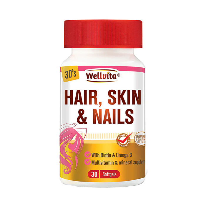 Wellvita Hair, Skin & Nails 30 Softgels