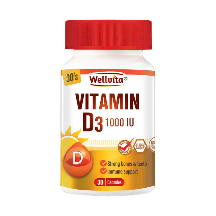 Wellvita Vitamin D3 1000iu 30 Capsules