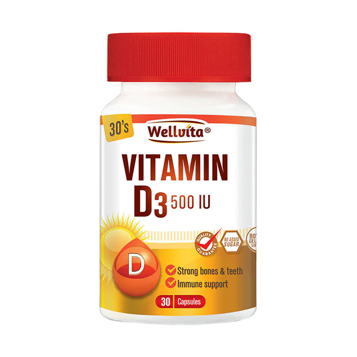 Wellvita Vitamin D3 500iu 30 Capsules