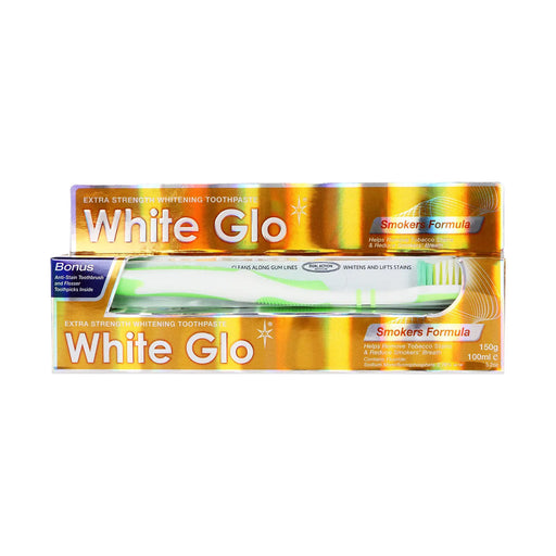 White Glo Toothpaste Smokers 100ml With Free Toothbrush