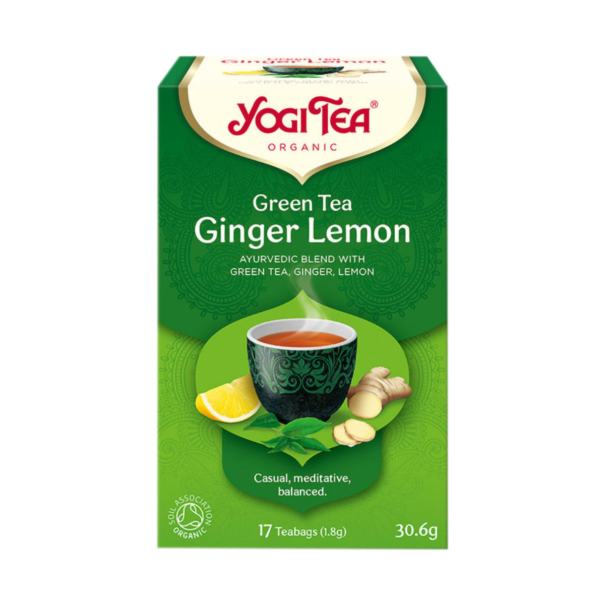 Yogi Tea Green Ginger Lemon 17 Teabags Med365 4502