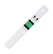 Accu-Chek Active Kit test strip with arrows and a green test area