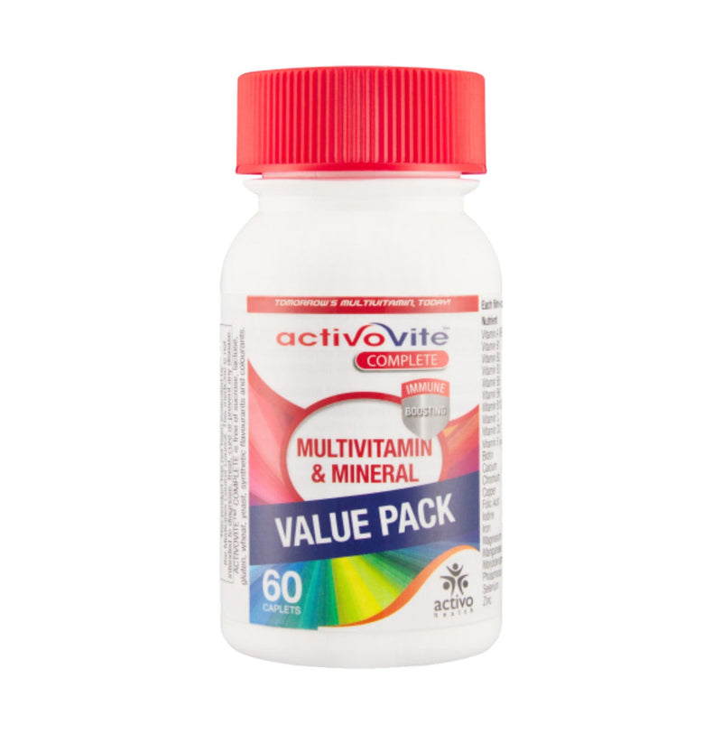 Activovite Complete 60 Capsules bottle with the front label showing 60 caplets