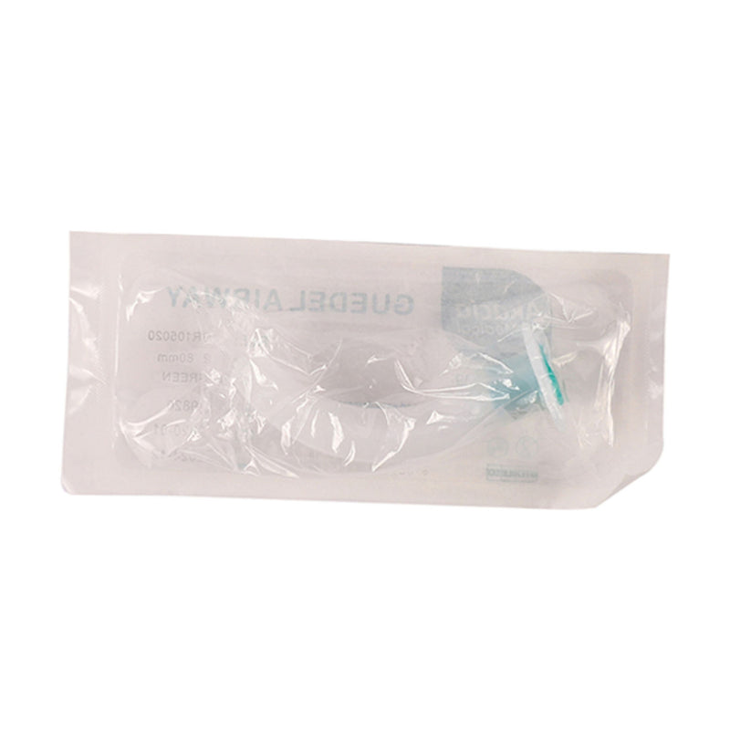 Packaged Akacia Guedel Airway, green size 2, 8cm, reference GR105020