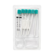 Akacia Medical disposable mouth dressing tray, PT080040, with six foam-tipped swabs in the packaging