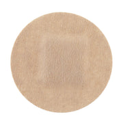 Nexcare Blood-Stop Assorted Plasters 14 Pack, close-up of a single round plaster