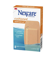 Front of Nexcare Cushioned Waterproof Foam Knee & Elbow Bandages, 5 x 10.1cm, 8 pack