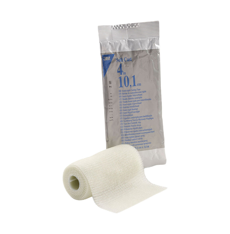 Solventum 3M Scotchcast Soft Cast White Casting Tape, 10.1cm x 3.6m, 82104, with packaging