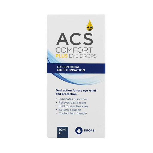 Acs Comfort Drops Plus Eye Drops Exceptional Moisturisation 10ml