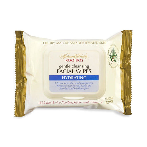 African Extracts Rooibos Gentle Cleansing Facial Wipes Hydrating 25 Wipes