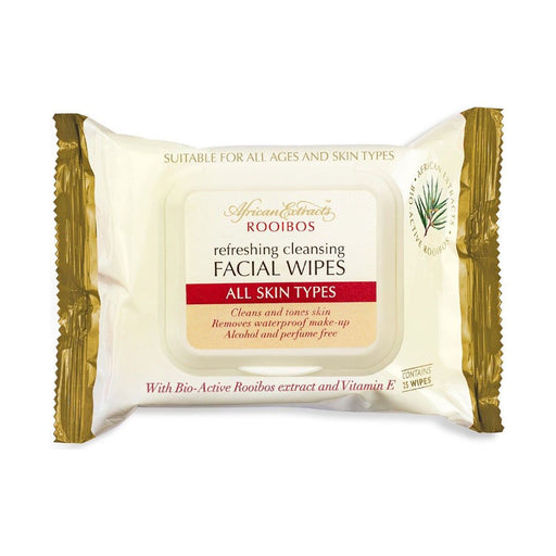 African Extracts Rooibos Refreshing Cleansing Facial Wipes For All Skin Types 25 Wipes