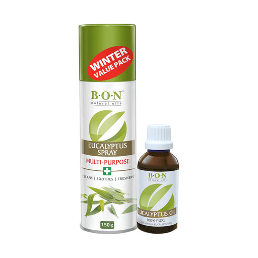B.O.N 100% Anti-Bacterial Eucalyptus Spray 150g & Pure Eucalyptus Oil 50ml
