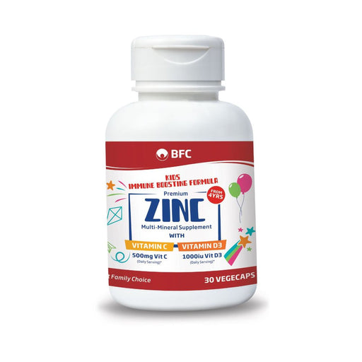 BFC Premium Zinc With Vitamin C, Vitamin D3 30 Capsules