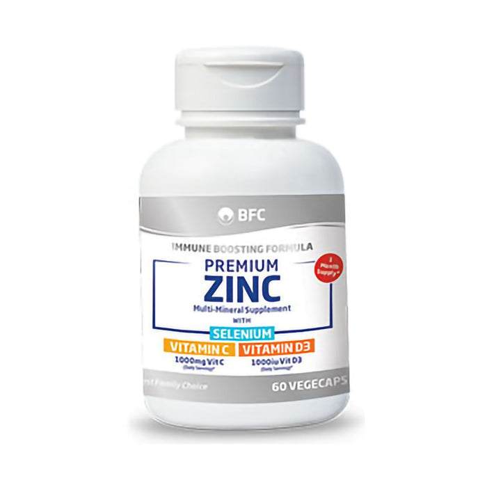 BFC Premium Zinc With Vitamin C, Vitamin D And Selenium 60 Capsules