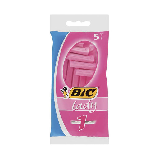 BIC 1 Lady Single Blade Disposable Razors 5 Pack