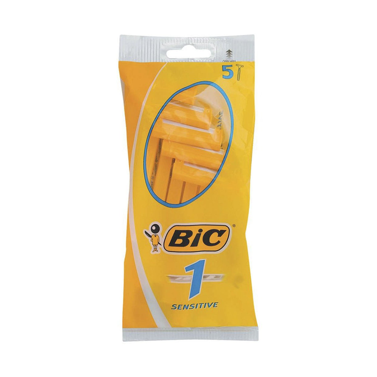 First Disposable Razor Bic BIC 1 Sensitive Single Blade Disposable Razor 5 Pack - Med365