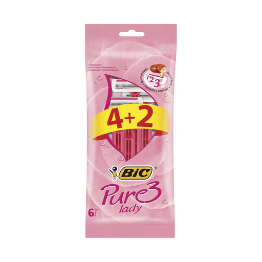 BIC Pure 3 Lady Razor 4 Pack + 2 Free