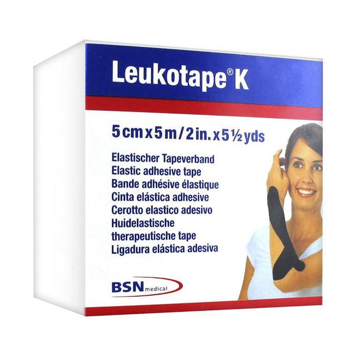 BSN Medical Leukotape K Elastic Adhesive Tape 5cmx5m Black 1 Unit
