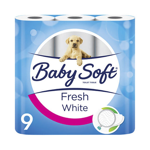 Baby Soft 2-Ply Toilet Tissue Blue 9 Rolls