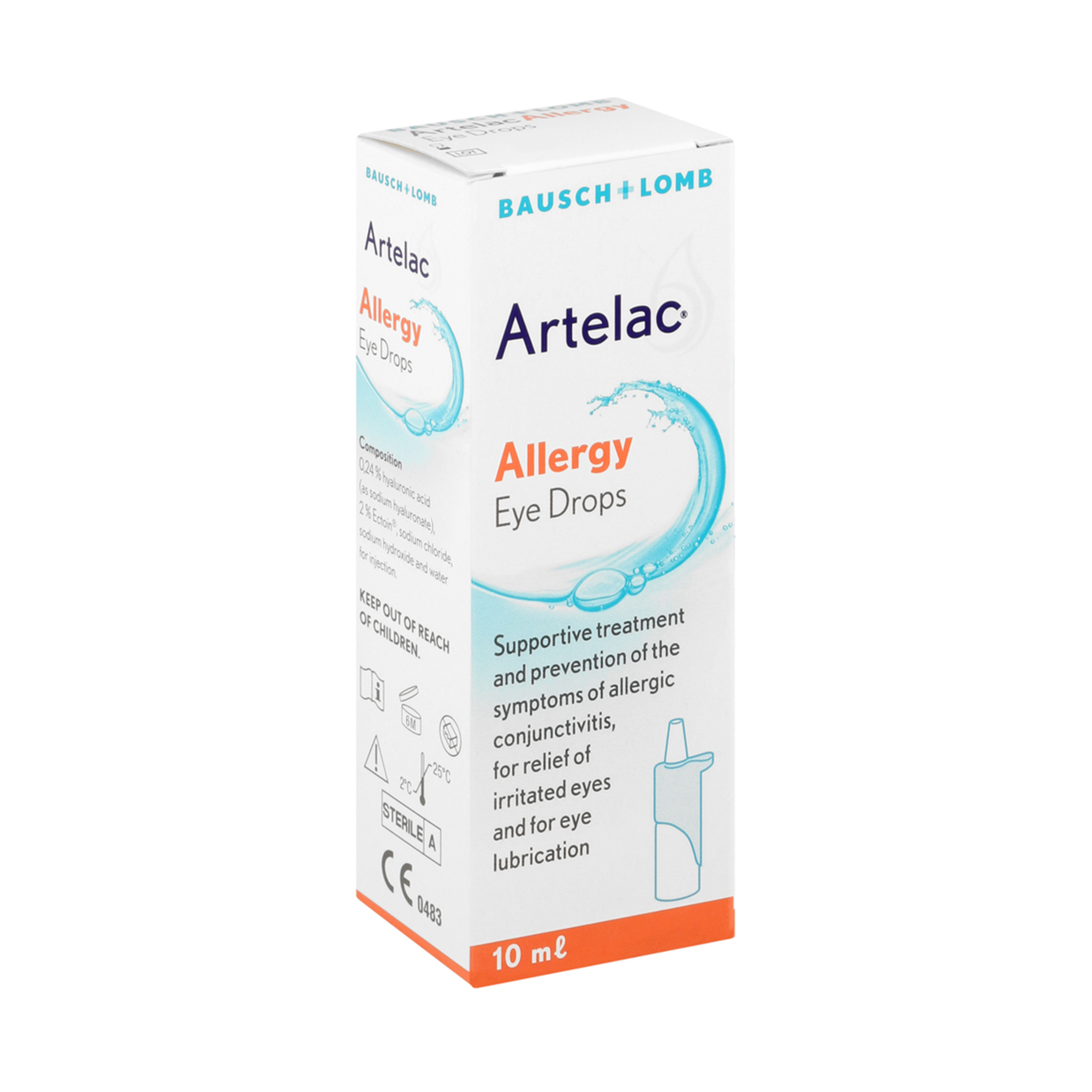 Bausch & Lomb Artelac Allergy Eye Drops 10ml Med365