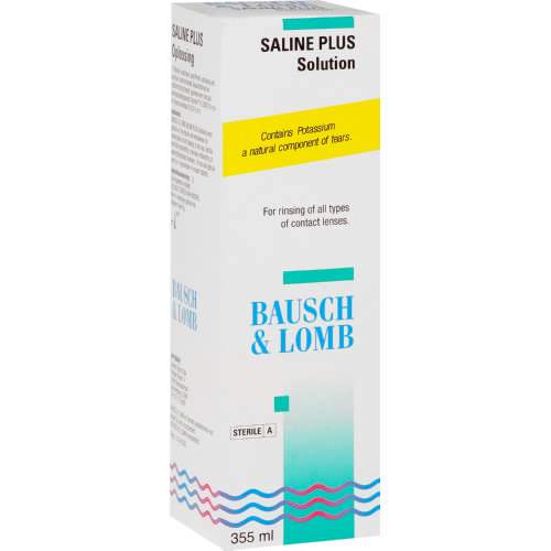 Bausch & Lomb Saline Plus Contact Lens Solution 355ml