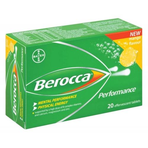 Berocca Performance Mango 20 Effervescent Tablets