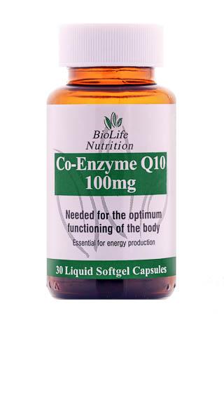 Biolife Nutrition Co-Enzyme Q10 100mg 30 Capsules