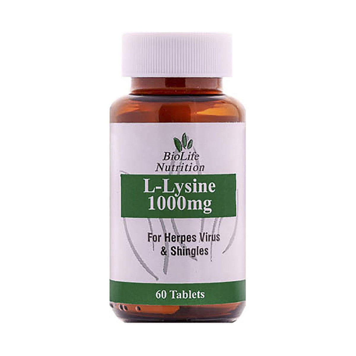 Biolife Nutrition LLysine 1000mg 60 Tablets Med365