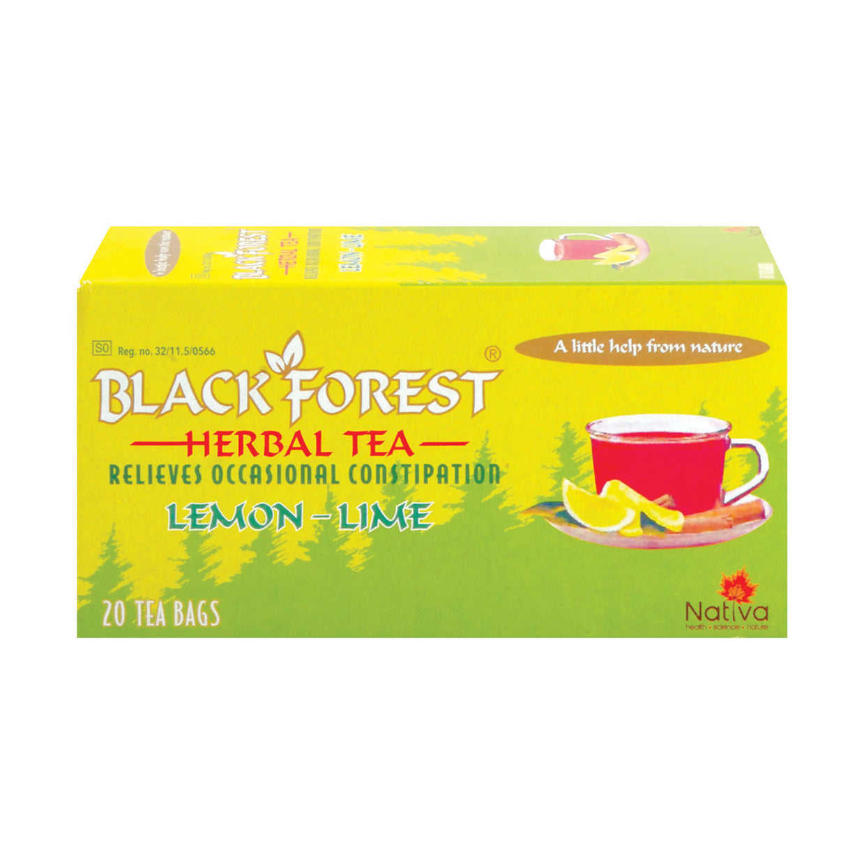 Black Forest Tea Lemon & Lime 20 Teabags Med365