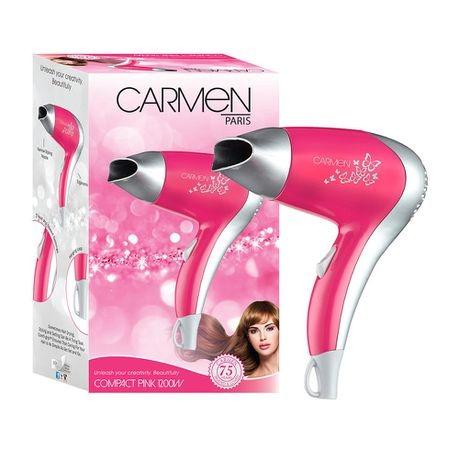 Carmen Hairdryer Compact Pink 1200W