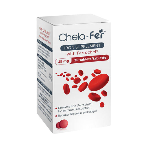 Chela-Fer Iron Supplement 15mg 30 Tablets