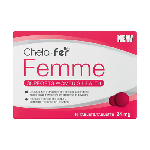 Chela-Fer Femme 24mg 15 Tablets
