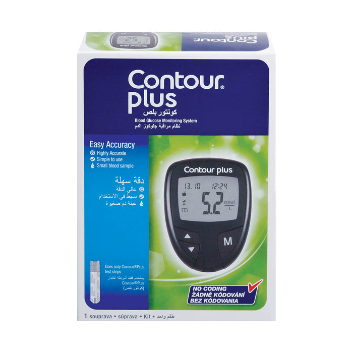 The CONTOUR PLUS blood glucose monitor