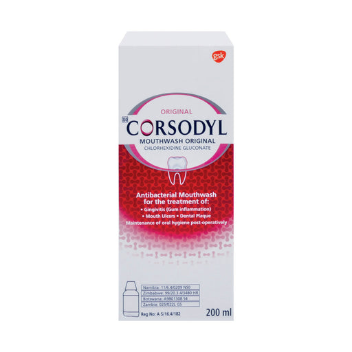 Corsodyl Antibacterial Mouthwash Original 200ml